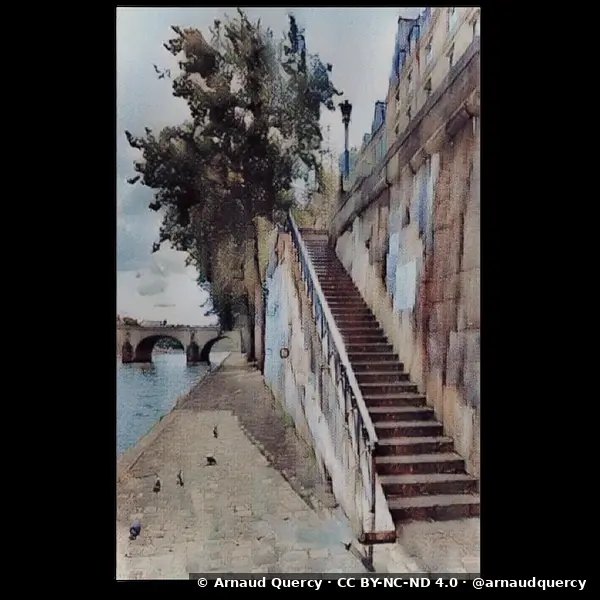L'escalier du Quai de Bourbon, Paris