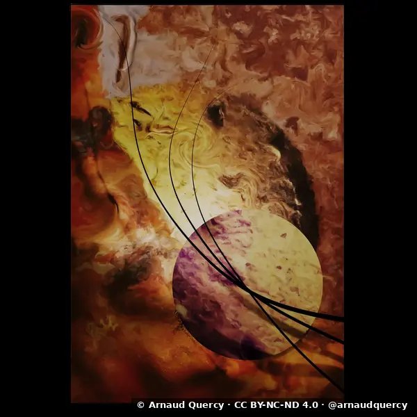 Nouveau Monde - Essai abstrait, peinture relief