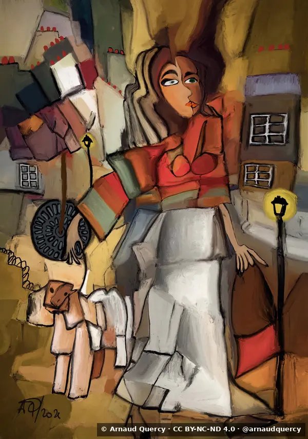The woman and her dog