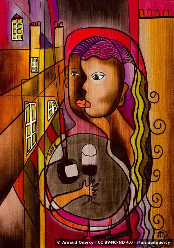The woman at the café
